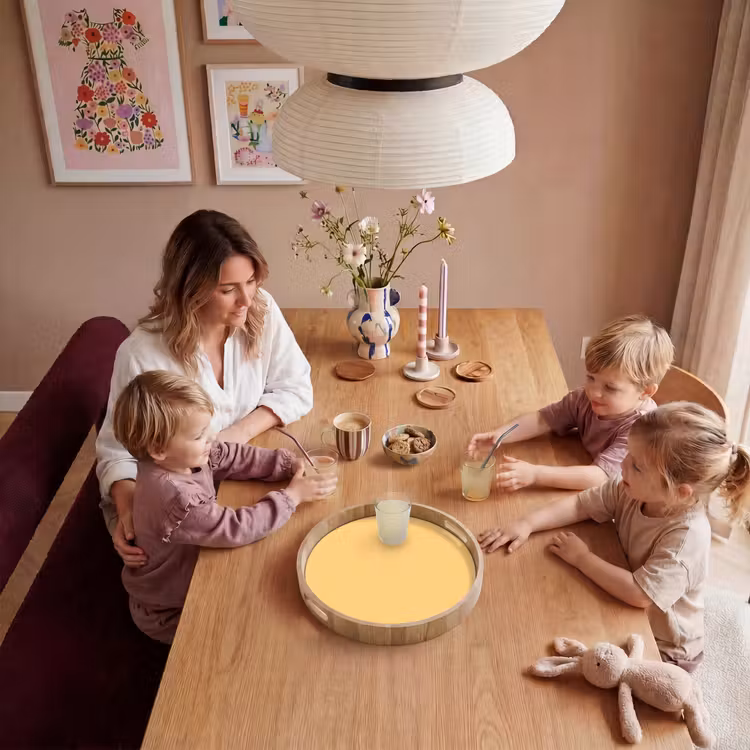 Apricot - Ice - Oranje Dienblad Rond middel 914 -sfeer4