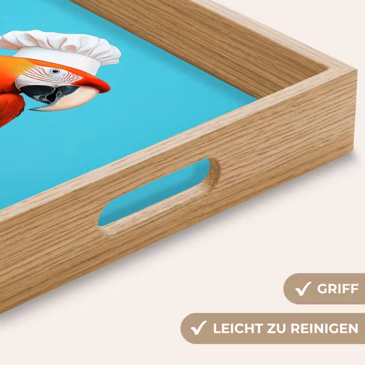 Ara - Koksmuts - Sokkel - Grappig Dienblad Rechthoek middel -USP_HandgreepDE
