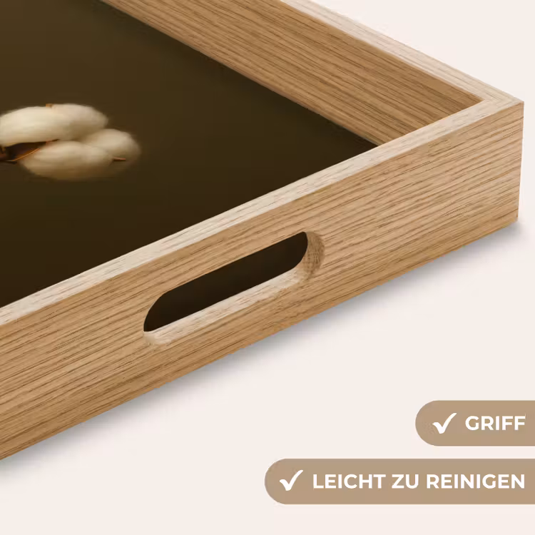 Takken - Katoen - Wit - Bollen Dienblad Rechthoek middel -USP_HandgreepDE