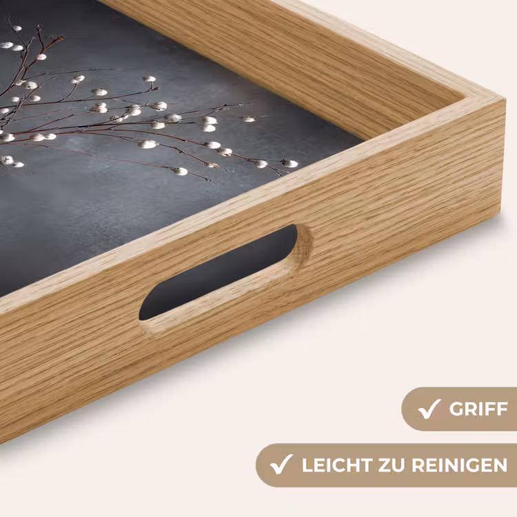 Takken - Vaas - Bolletjes - Wit Dienblad Rechthoek middel -USP_HandgreepDE