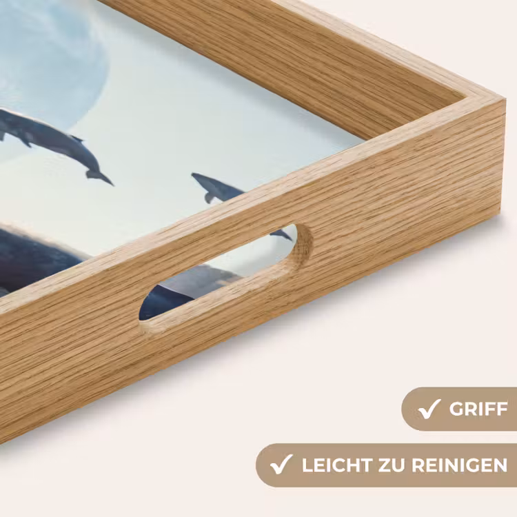 Tablett - Astronaut – Wal – Fantasie - Ruimtevaarder - Walvis - Fantasie Dienblad Rechthoek middel