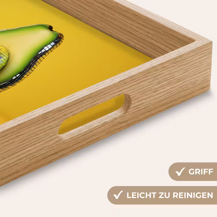 Avocado - Discobal - Geel - Glitter Dienblad Rechthoek middel -USP_HandgreepDE