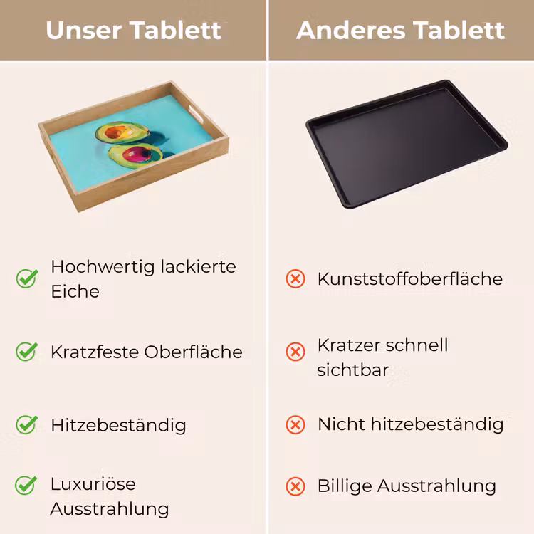 Avocado - Groen - Pit - Schaduw Dienblad Rechthoek middel -USP_VergelijkingDE