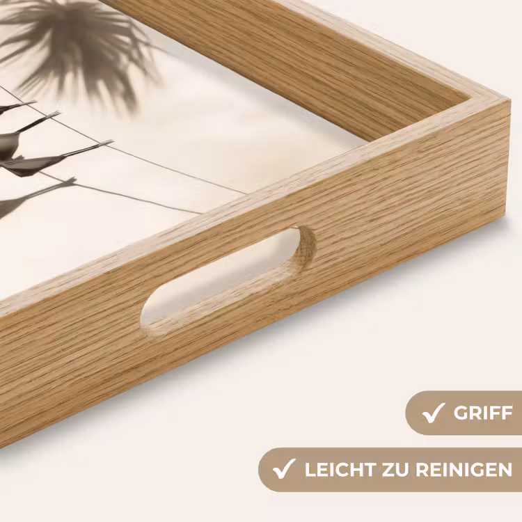 Badkleding - Palmbomen - Schaduw - Tropisch Dienblad Rechthoek middel -USP_HandgreepDE