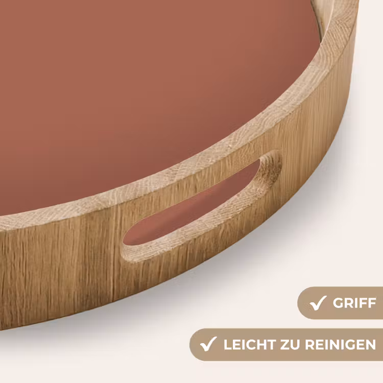 Baked - Earth - Oranje Dienblad Rond middel 914 -USP_HandgreepDE