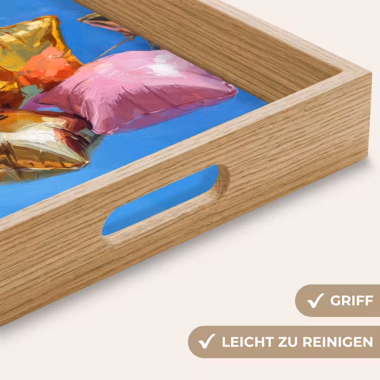 Ballonnen - Goud - Stervorm - Roze Dienblad Rechthoek middel -USP_HandgreepDE