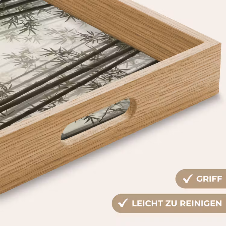 Bamboe - Bos - Mist - Natuur Dienblad Rechthoek middel -USP_HandgreepDE