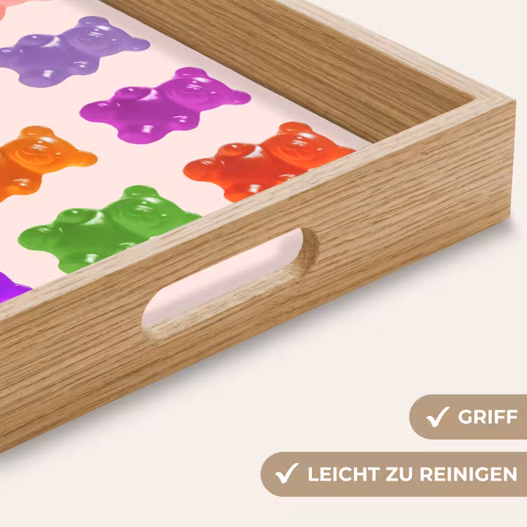 Beer - Kleurrijk - Snoep Dienblad Rechthoek middel -USP_HandgreepDE