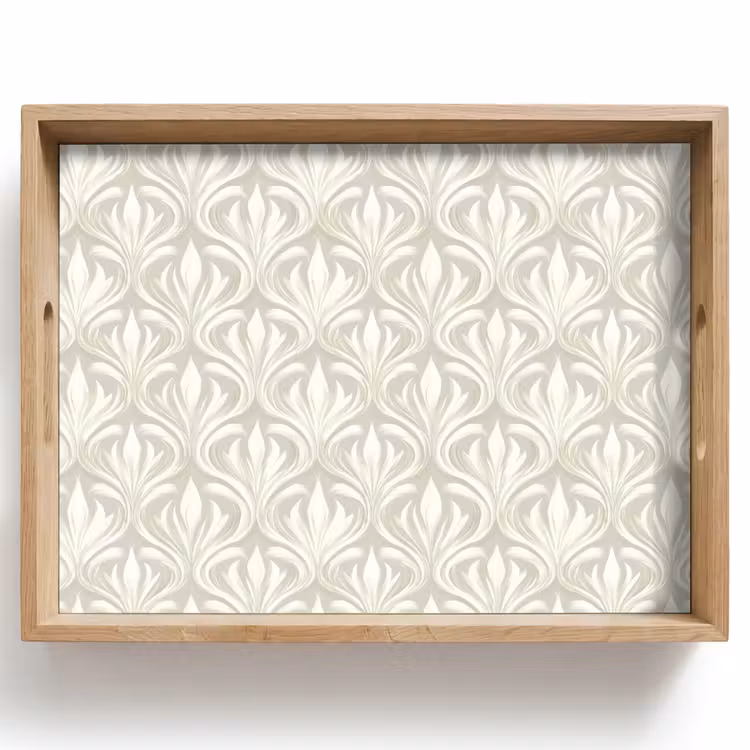 Barok - Patroon - Beige Dienblad Rechthoek middel 911 -z3d_shopping