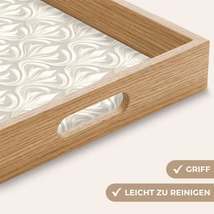Barok - Patroon - Beige Dienblad Rechthoek middel 911 -USP_HandgreepDE