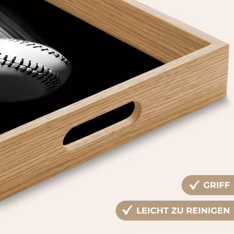 Honkbal - Wit - Vliegt Dienblad Rechthoek middel -USP_HandgreepDE