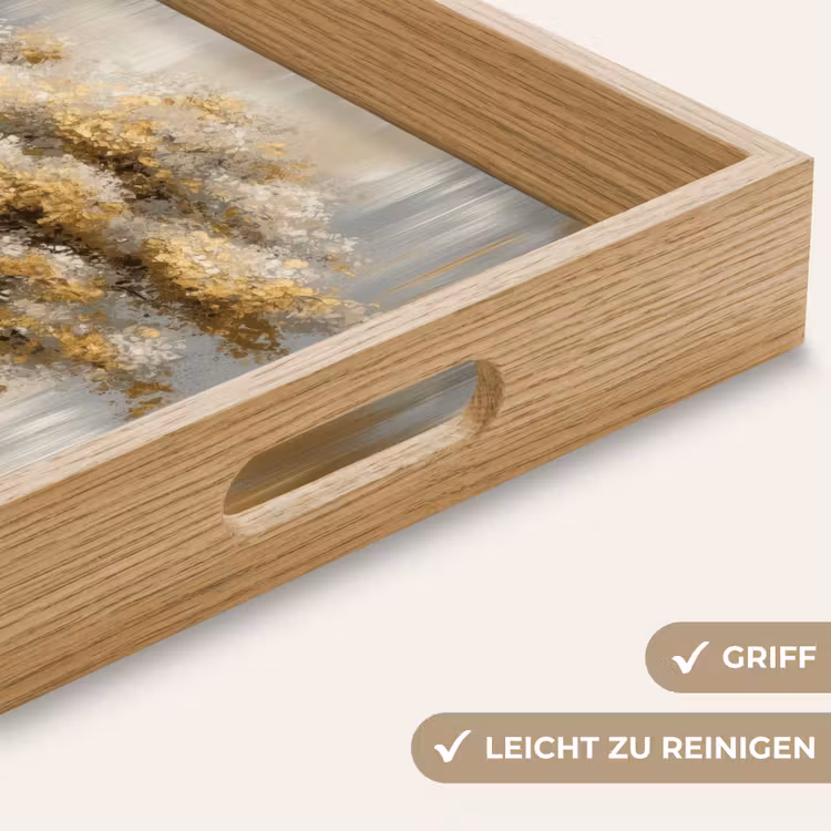 Boom - Bladeren - Abstract - Wit Dienblad Rechthoek middel -USP_HandgreepDE