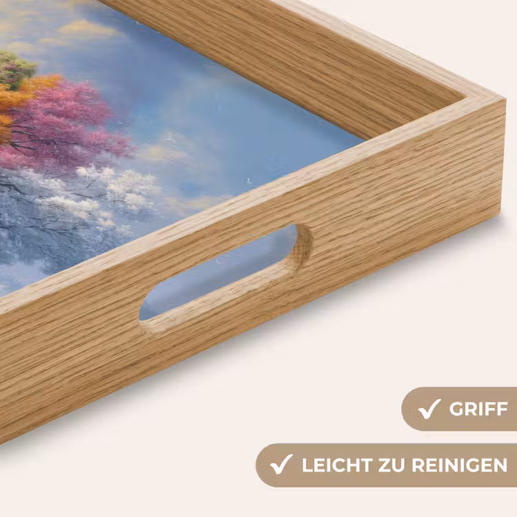 Boom - Seizoenen - Winter - Landschap Dienblad Rechthoek middel -USP_HandgreepDE