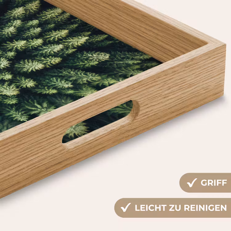 Bomen - Naaldwoud - Structuur Dienblad Rechthoek middel -USP_HandgreepDE