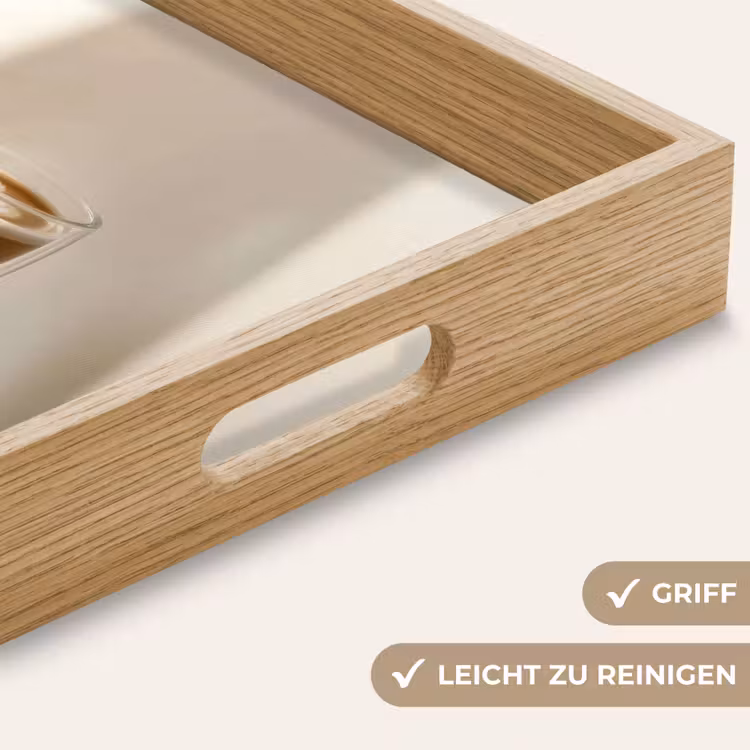 Mok - Latte - Minimalistisch - Schaduw Dienblad Rechthoek middel -USP_HandgreepDE