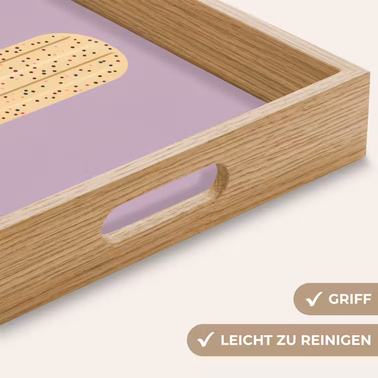 Beige - Ijsje - Spikkels Dienblad Rechthoek middel -USP_HandgreepDE