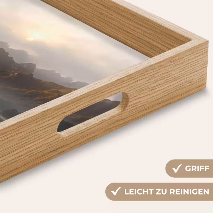 Bergen - Water - Mist - Natuur - Landschap Dienblad Rechthoek middel -USP_HandgreepDE