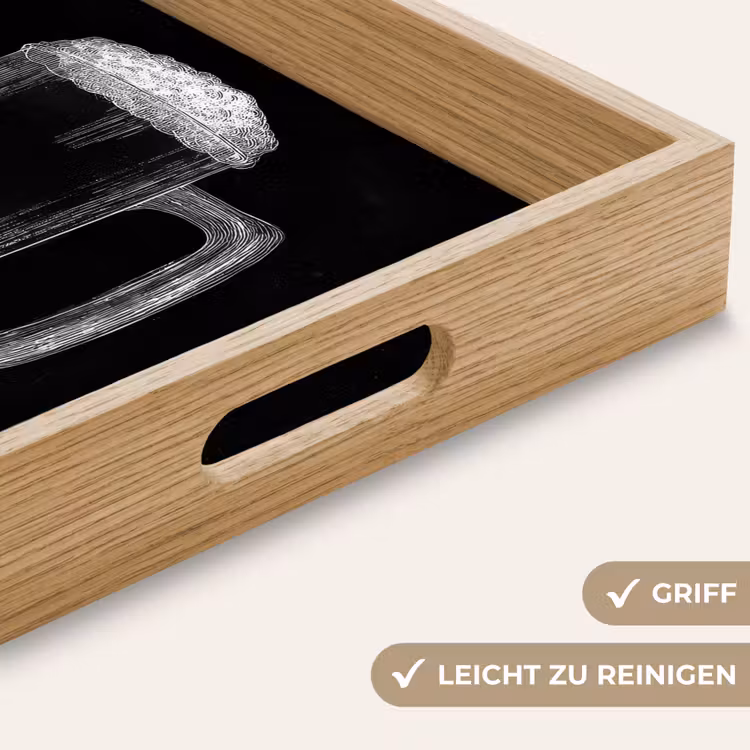 Bierpul - Schuim - Krijttekening Dienblad Rechthoek middel -USP_HandgreepDE