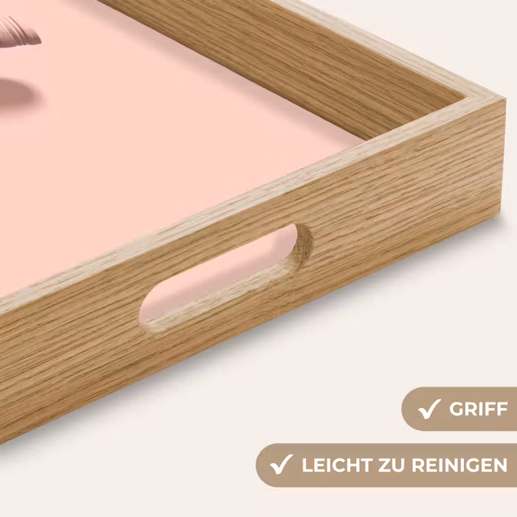 Bubbels - Rosé - Roze Dienblad Rechthoek middel -USP_HandgreepDE