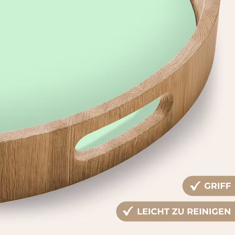 Pale - Mint - Groen Dienblad Rond middel 914 -USP_HandgreepDE