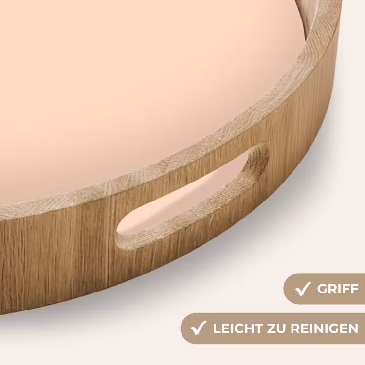 Pale - Peach - Nude Dienblad Rond middel 914 -USP_HandgreepDE