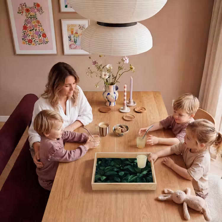 Bladeren - Ovaal - Groen - Nerven Dienblad Rechthoek middel -sfeer4