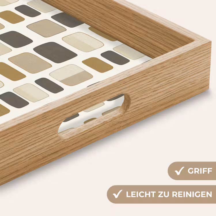 Blokken - Vintage - Grijs Dienblad Rechthoek middel 911 -USP_HandgreepDE