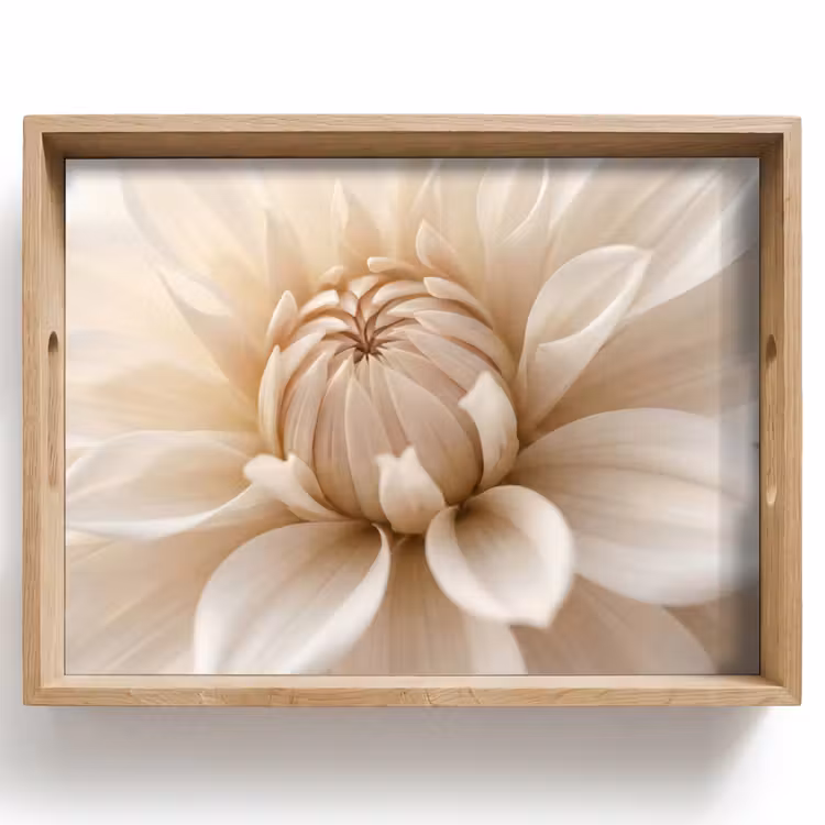 Bloem - Dahlia - Wit Dienblad Rechthoek middel -z3d_shopping