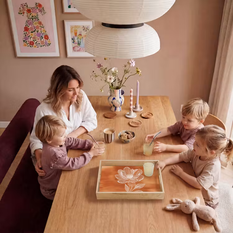 Bloem - Minimalistisch - Wit Dienblad Rechthoek middel -sfeer4