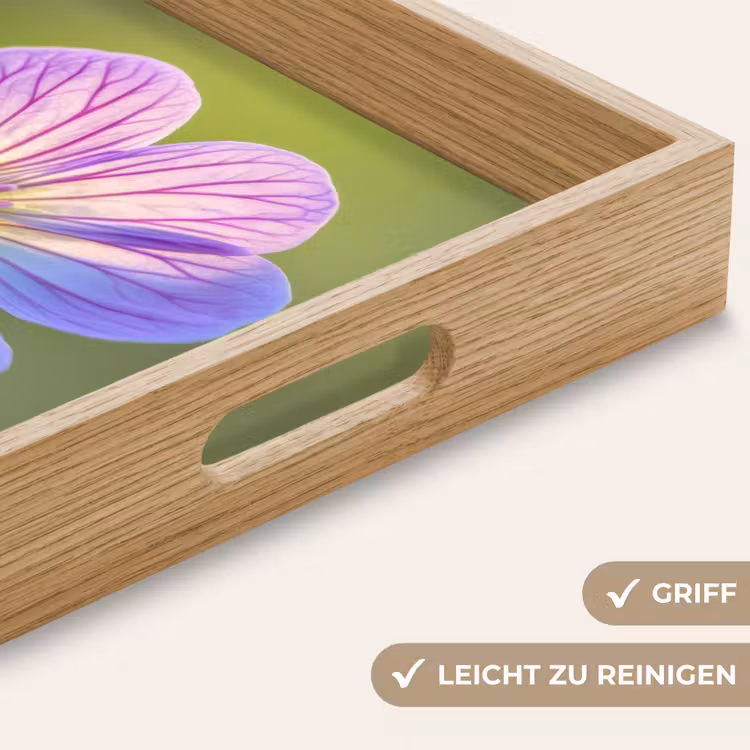 Bloem - Close up - Paars Dienblad Rechthoek middel -USP_HandgreepDE
