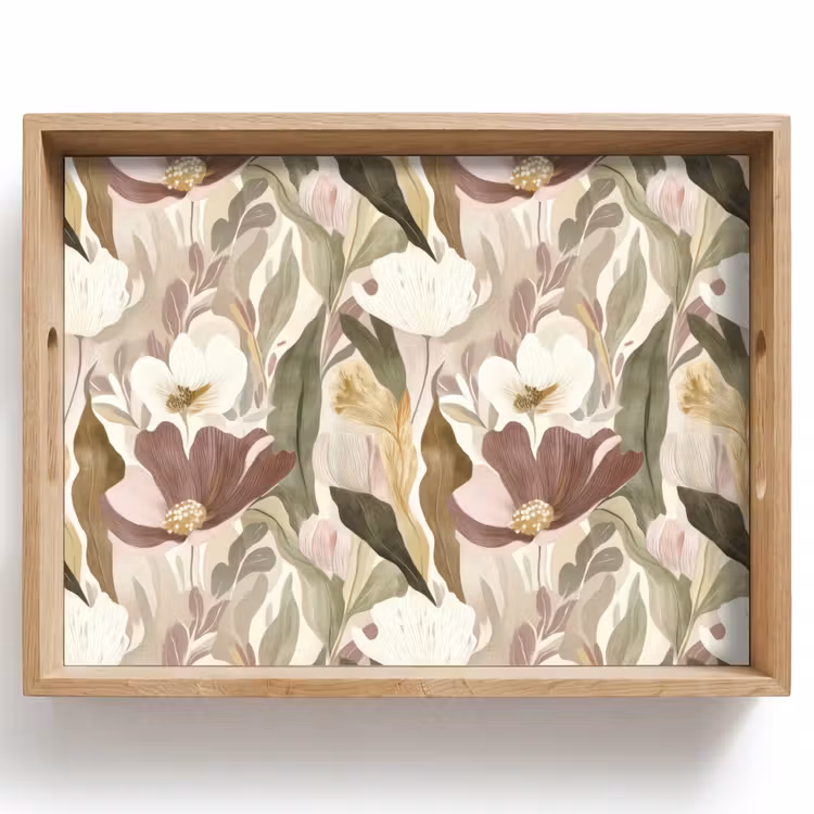 Bloemen - Aquarel - Kleurrijk Dienblad Rechthoek middel 911 -z3d_shopping