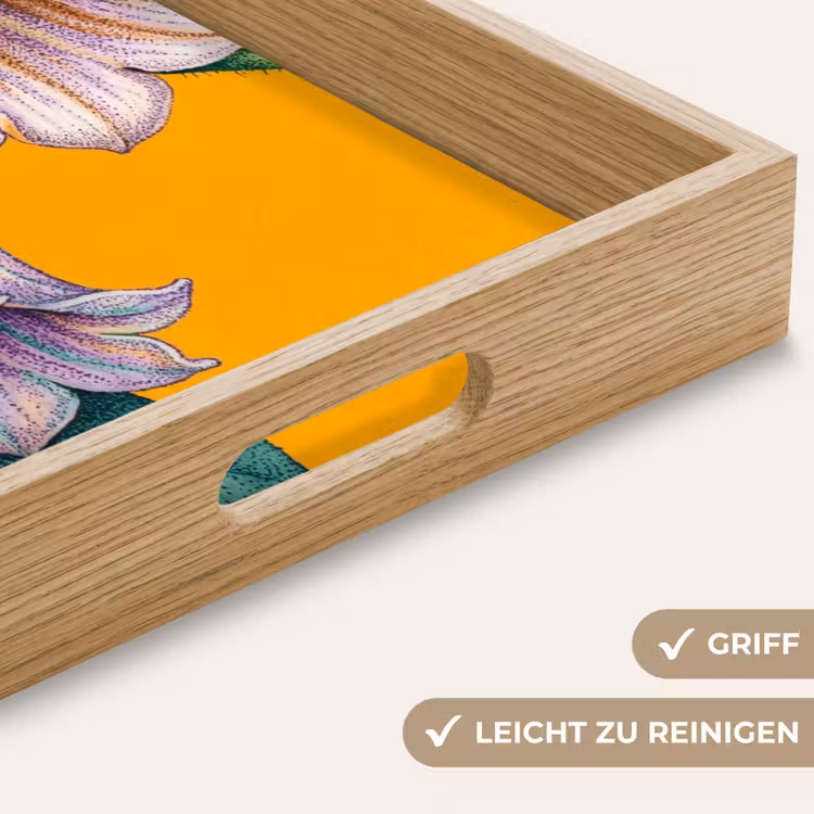 Tablett - Blumen – Botanik – Gelb - Bloemen - Botanisch - Geel Dienblad Rechthoek middel
