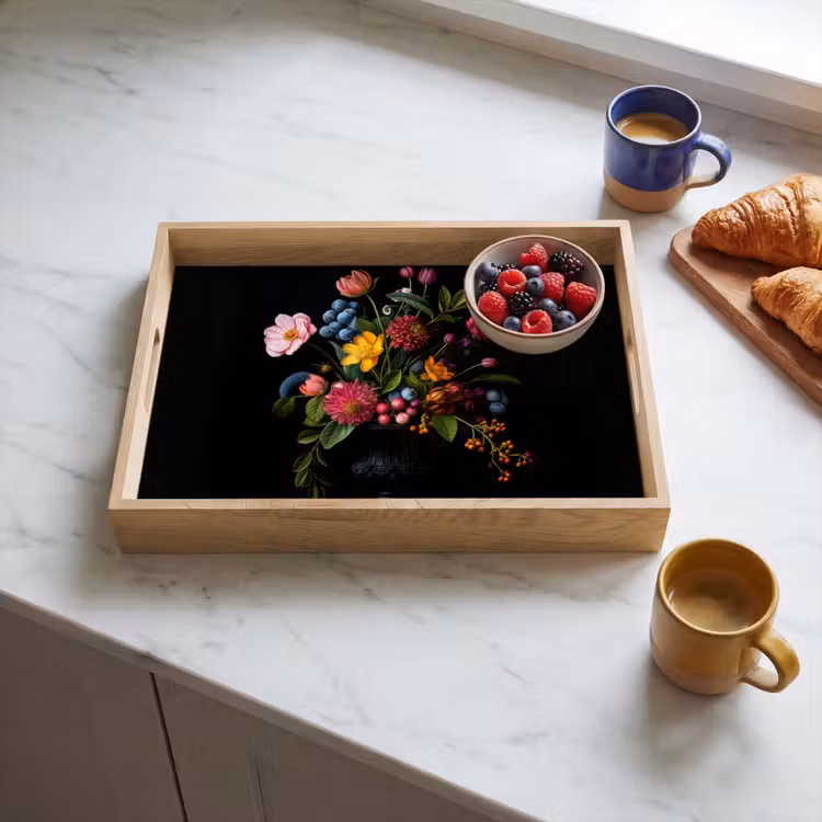 Bloemen - Vrolijk - Vaas Dienblad Rechthoek middel -sfeer2