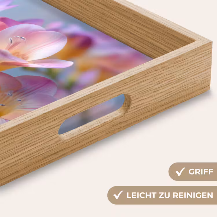 Bloemen - Paars - Overloop - Meeldraden Dienblad Rechthoek middel -USP_HandgreepDE