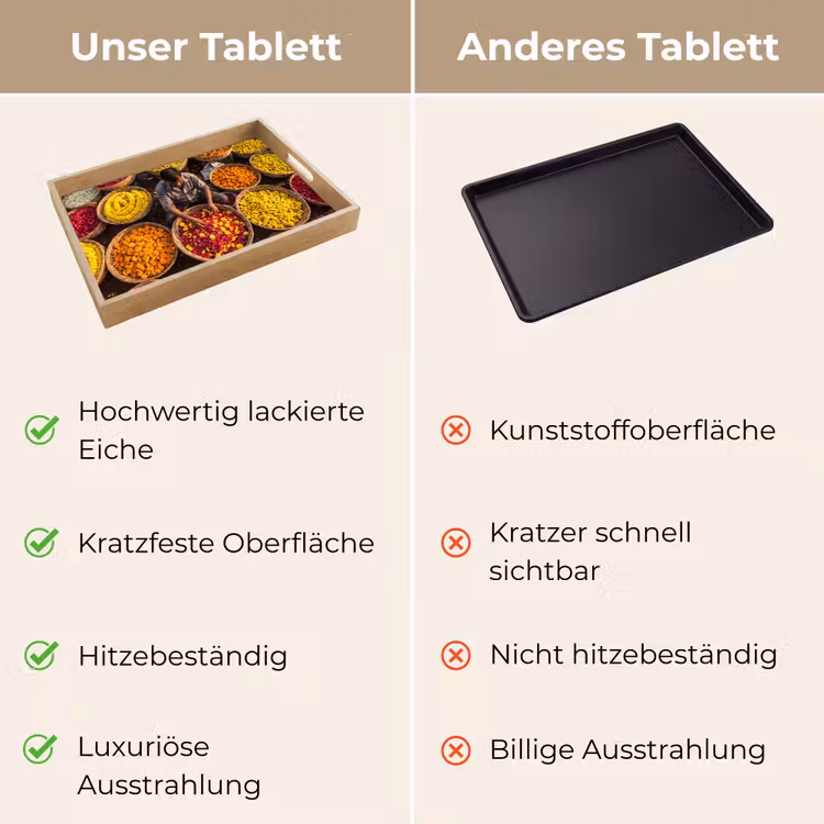 Tablett - Blumen – Markt – Bunt - Bloemen - Markt - Kleurrijk Dienblad Rechthoek middel