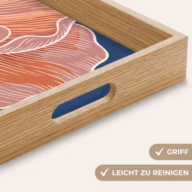 Tablett - Blumen – Modern – Abstrakt - Bloemen - Modern - Abstract Dienblad Rechthoek middel