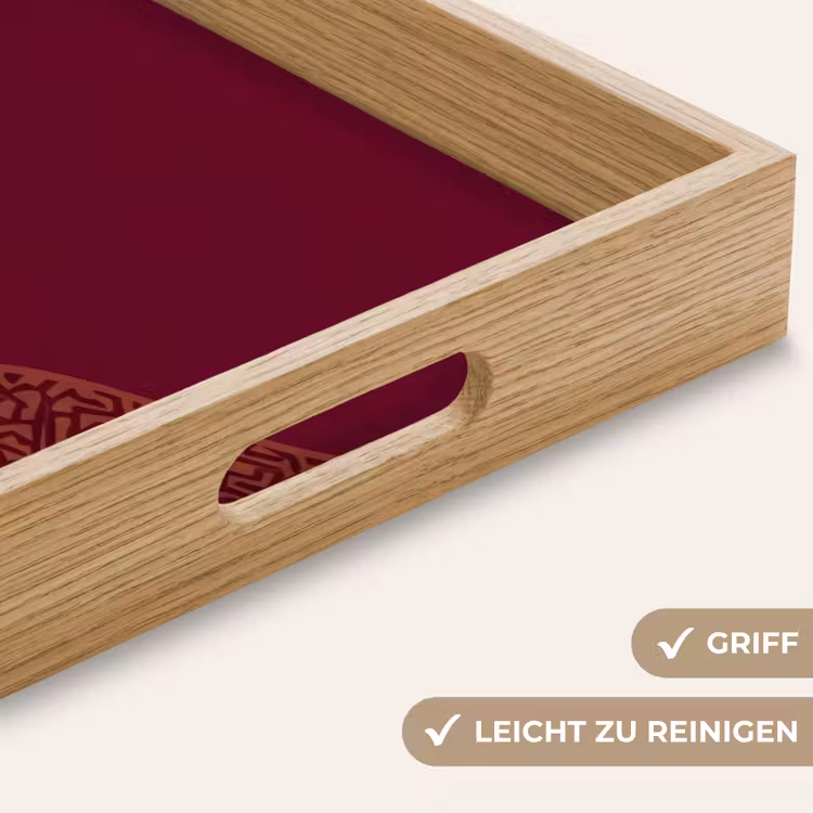 Tablett - Blumen – Modern – Lila - Bloemen - Modern - Paars Dienblad Rechthoek middel