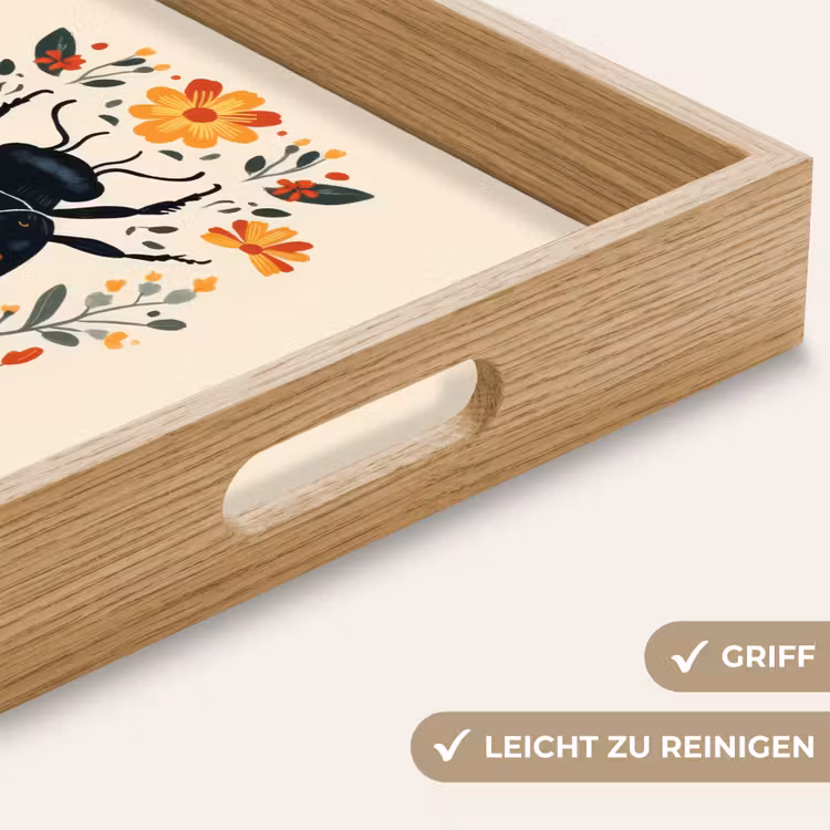 Bloemen - Oranje - Planten - Sierlijk Dienblad Rechthoek middel -USP_HandgreepDE