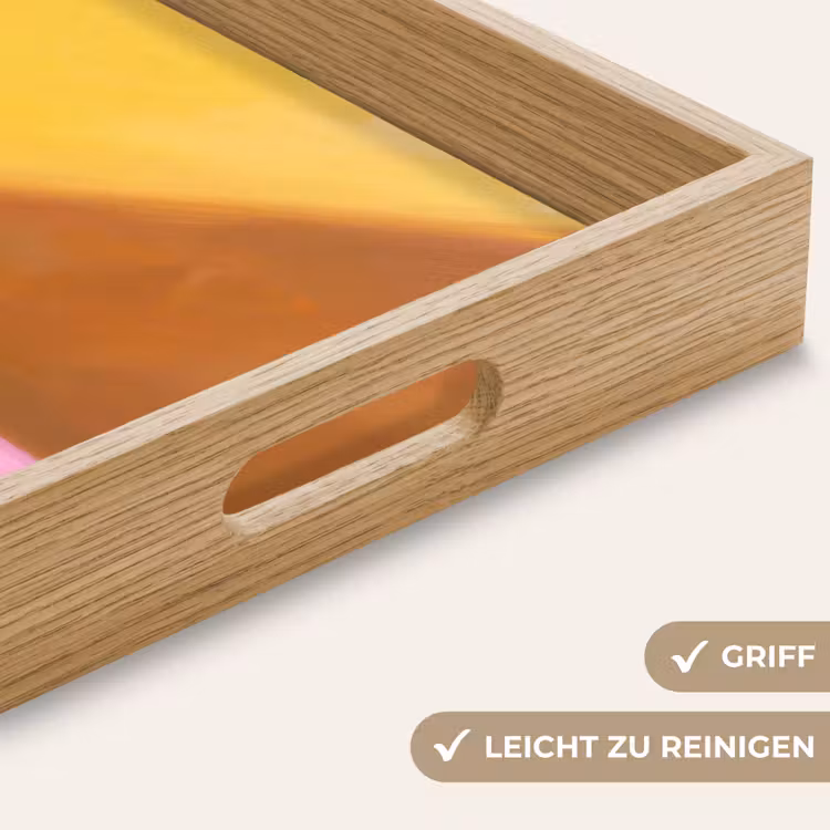 Tablett - Blumen – Rosa – Modern - Bloemen - Roze - Modern Dienblad Rechthoek middel