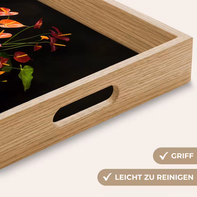 Bloemen - Vaas - Kleurrijk Dienblad Rechthoek middel -USP_HandgreepDE