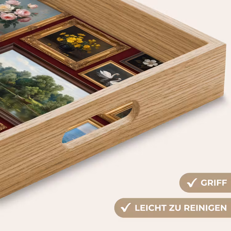 Bloemen - Vaas - Klassiek - Kunst - Rood Dienblad Rechthoek middel -USP_HandgreepDE