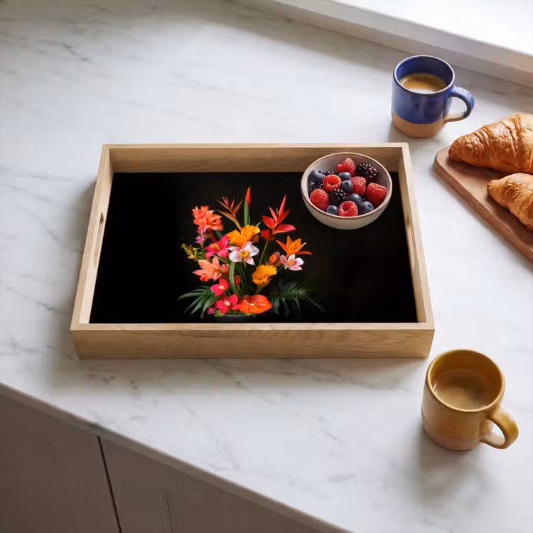 Boeket - Bloemen - Exotisch Dienblad Rechthoek middel -sfeer2
