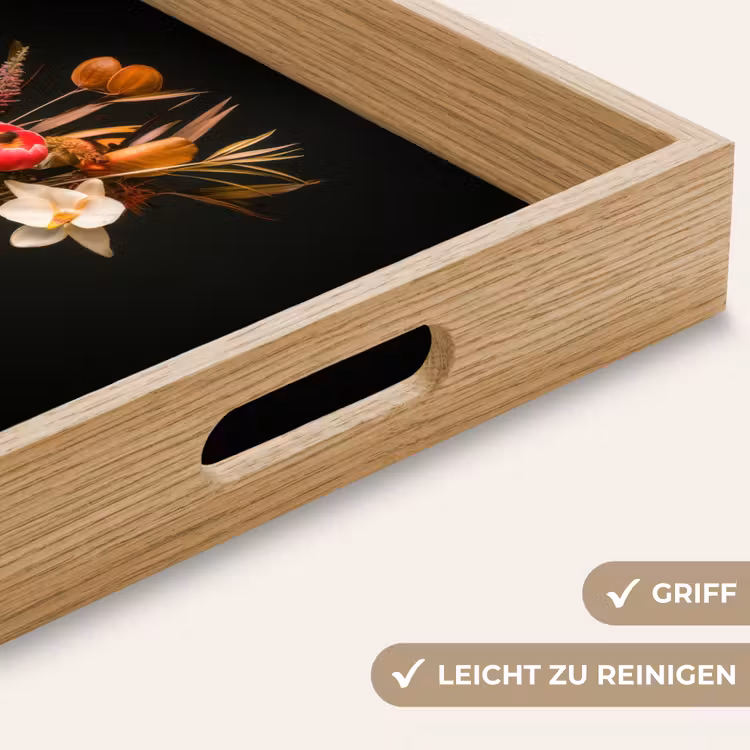 Boeket - Oranje - Gouden - vaas Dienblad Rechthoek middel -USP_HandgreepDE