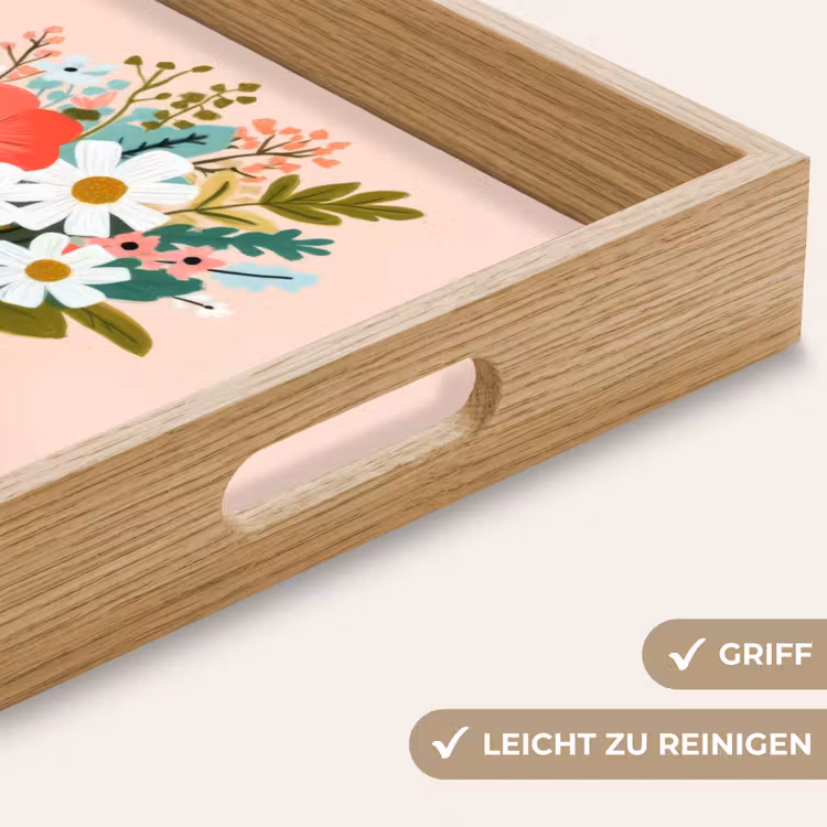 Boeket - Strikje - Kaartje - Quote Dienblad Rechthoek middel -USP_HandgreepDE