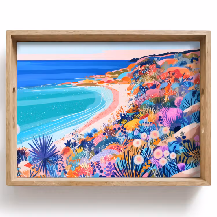 Bloemenweide - Zee - Zomers Dienblad Rechthoek middel -z3d_shopping