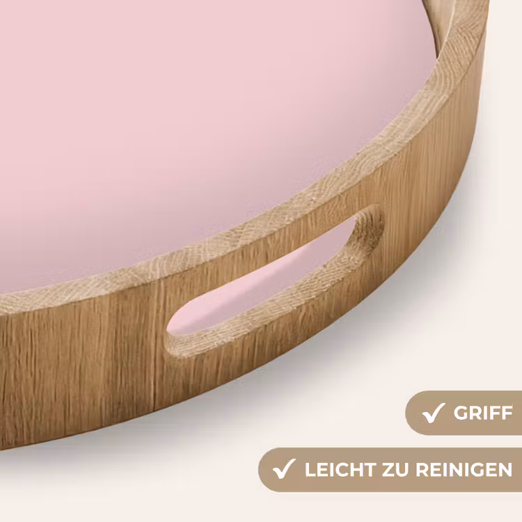 Blush - Pink - Roze Dienblad Rond middel 914 -USP_HandgreepDE