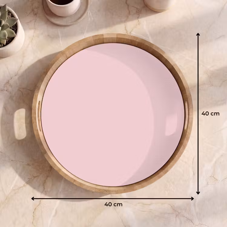 Blush - Pink - Roze Dienblad Rond middel 914 -USP_Formaat