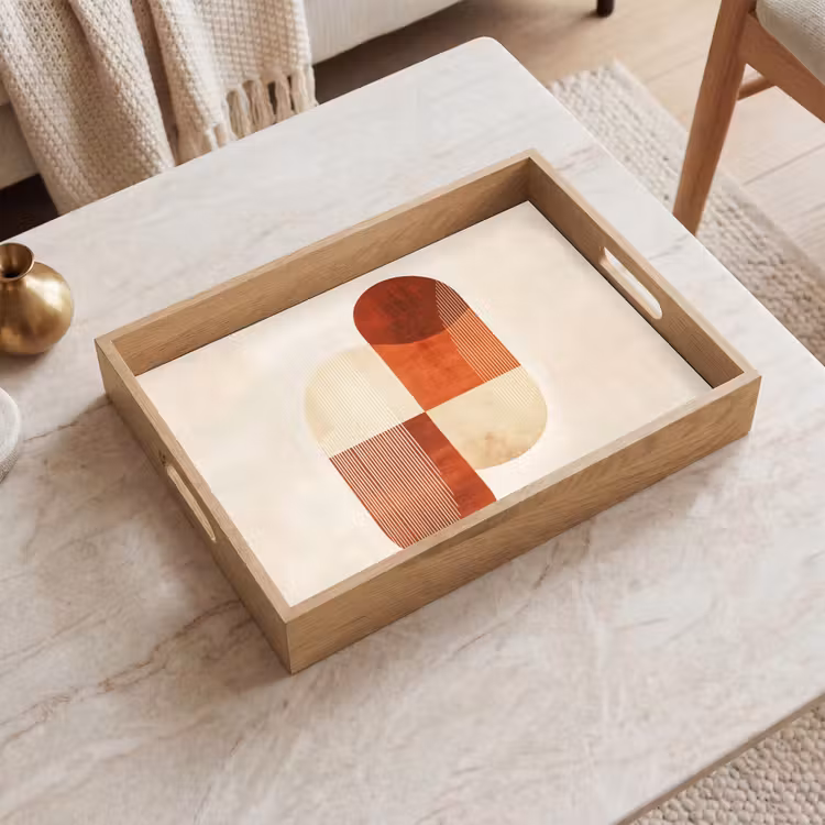 Bogen - Beige - Vormen Dienblad Rechthoek middel -sfeer1