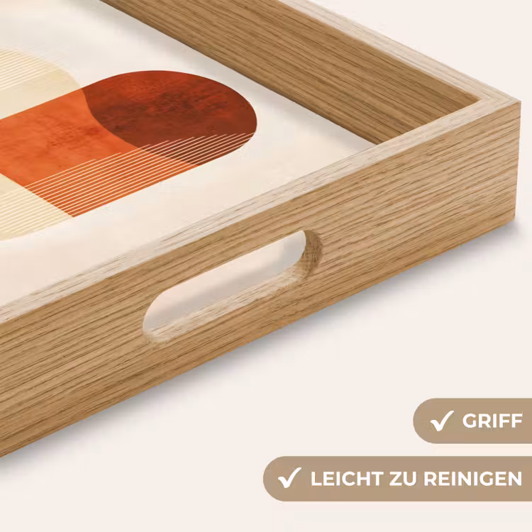Bogen - Beige - Vormen Dienblad Rechthoek middel -USP_HandgreepDE