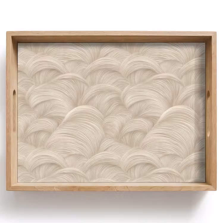 Bogen - Patroon - Beige Dienblad Rechthoek middel 911 -z3d_shopping